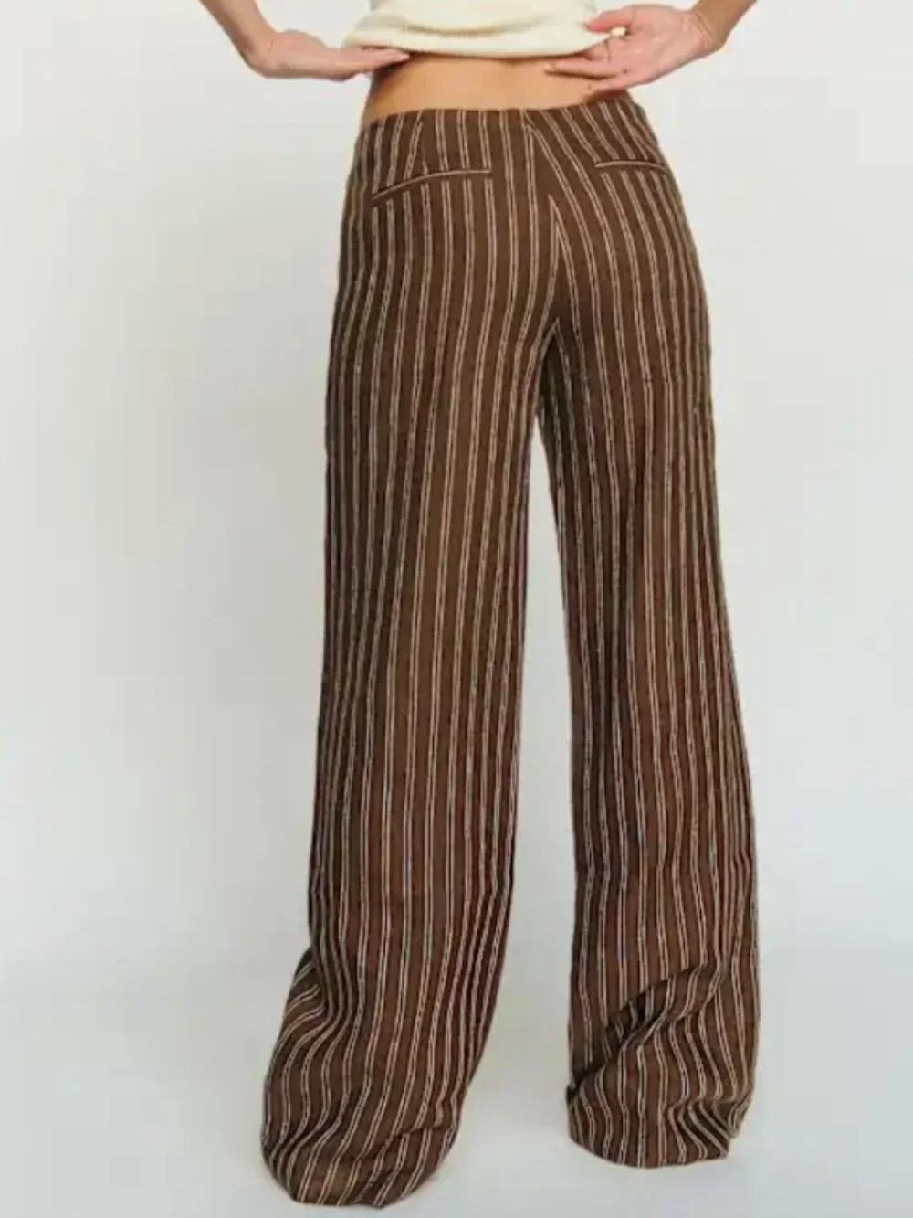 Reformation Vida Linen Low Rise Pant